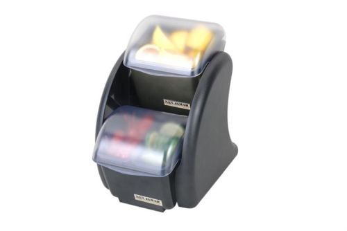 Présentoir aliments à 2 mini dômes