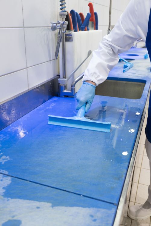 Raclette pour nettoyage de plonge et plan de travail