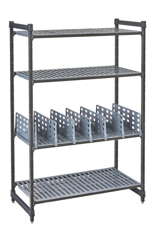 Rayonnage avec plaque de séparation d'étagère