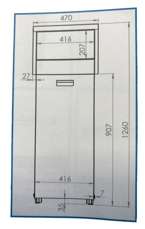 Schéma de la poubelle snack fast food