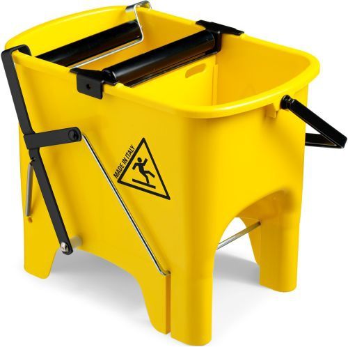 Seau de lavage à 2 bacs - jaune