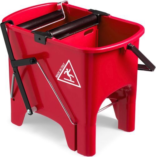 Seau de lavage à 2 bacs - rouge