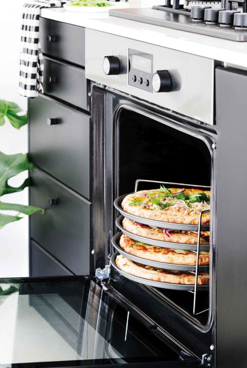 Support de cuisson 4 pizzas gain de temps