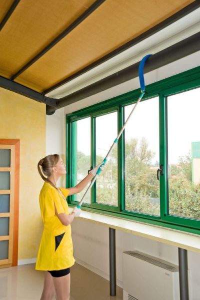 Support microfibre avec manche télescopique