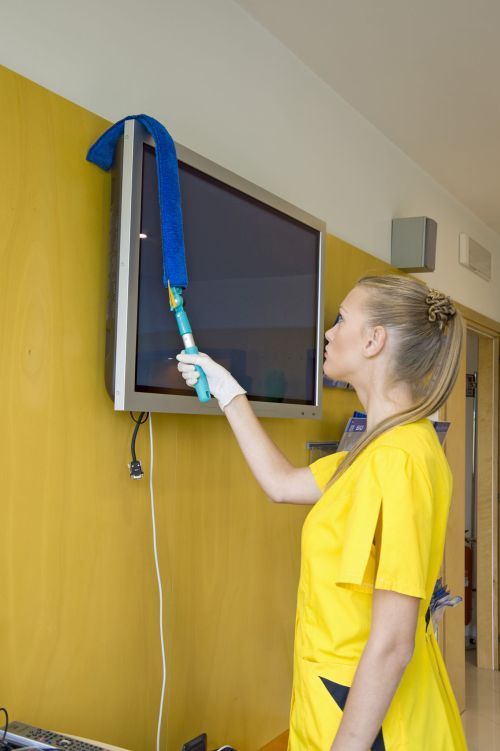 Support de dépoussiérage pour dessus d'écran