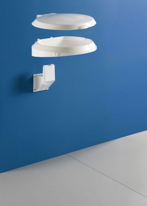 Support mural poubelle de 120 litres avec couvercle