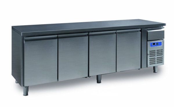 Desserte pour boulangerie et pâtisserie en inox 4 portes