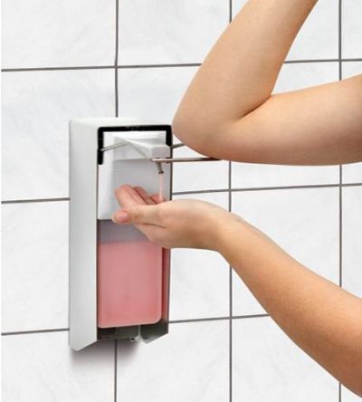 Distributeurs de savon, gel, hygiénique (pression au coude)