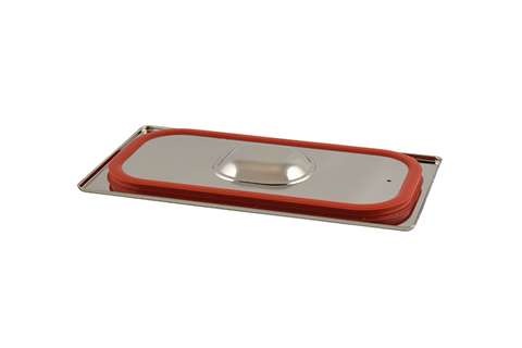 Matériel Cuisine Collectivité Couvercle Gastronorm GN 1/1 Avec Joint Silicone - Acier Inoxydable, Fermeture Hermétique - Pour Restauration, Transport Couvercle Récipient Gastronomique Hermétique