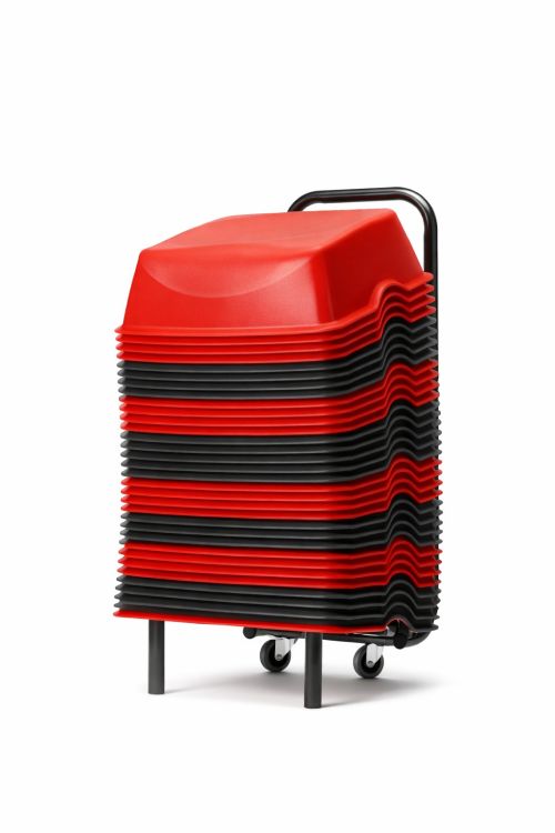 Pack de 36 rehausseurs de cinéma rouge et gris pour enfant