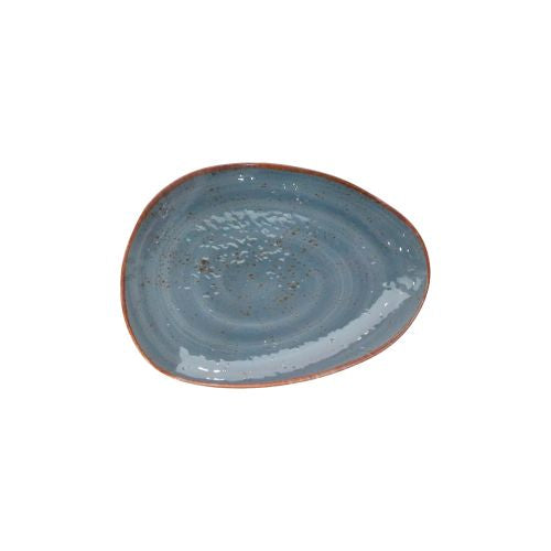 Assiette mélamine bleu ovale 300 X 200 mm