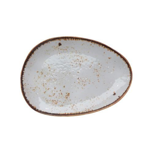 Assiette mélamine blanc ovale 360 X 260 mm