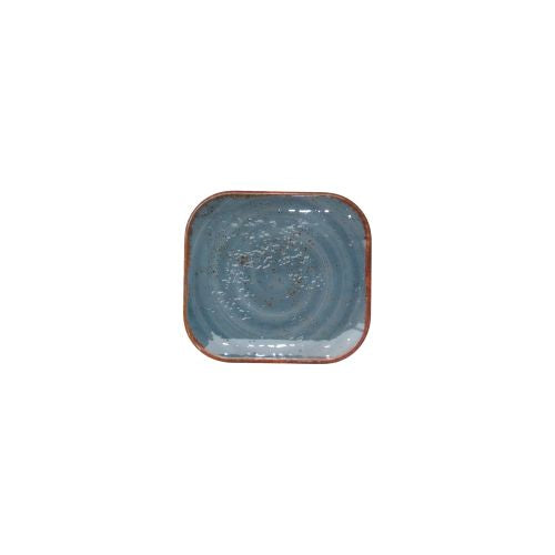 Assiette mélamine bleu rectangulaire 176 X 162 mm