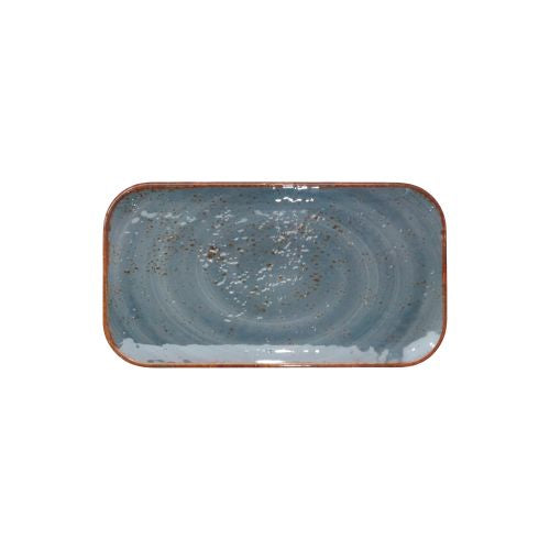 Assiette mélamine bleu rectangulaire 325 X 175 mm
