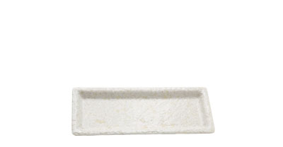 Assiette rectangle petit modèle couleur marbre blanc