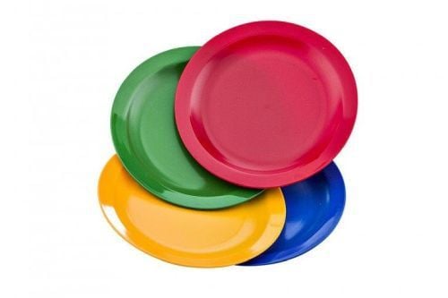 Assiettes plates en couleur