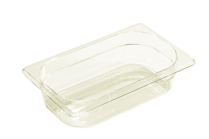 Bac gastro haute température transparent GN1/4 hauteur 150 mm