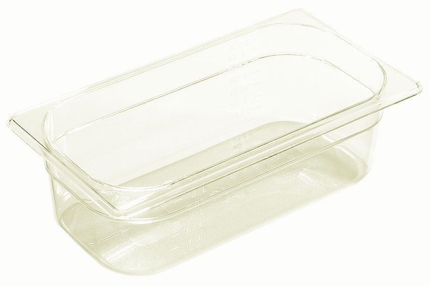 Bac gastro haute température transparent GN1/3 hauteur 65 mm