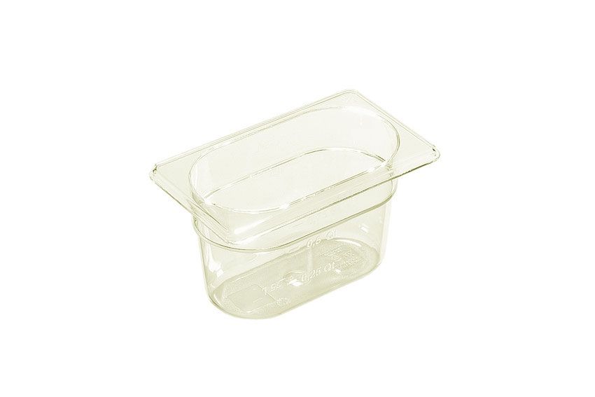 Bac gastro haute température transparent GN1/9 hauteur 65 mm