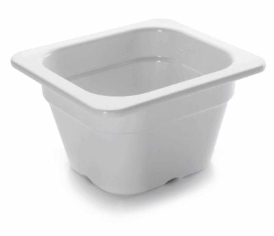 Bac gastro GN 1/6 blanc en mélamine