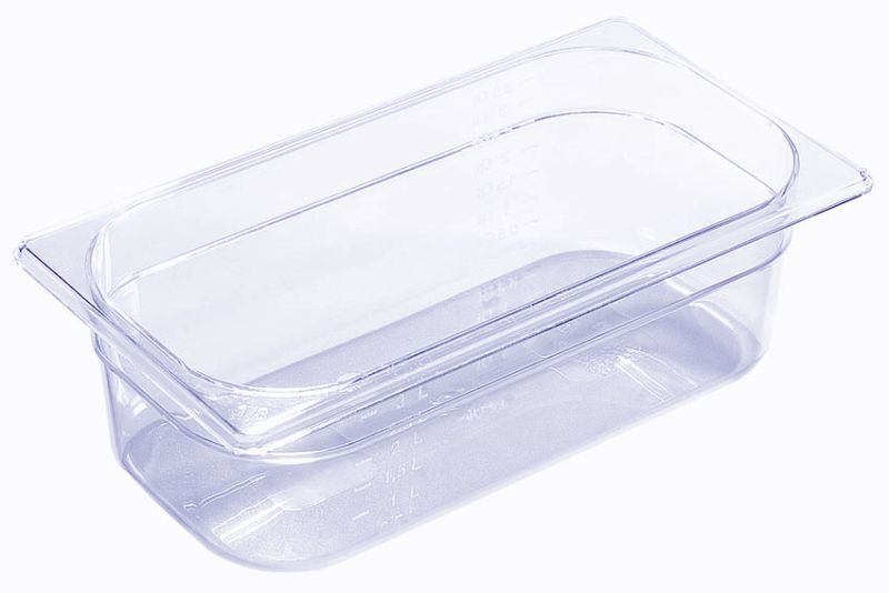 Bac gastronorme GN1/3 polypropylène transparent – Sans BPA – CHR