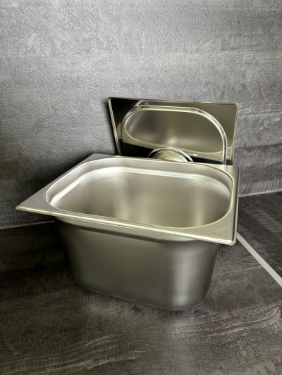 Bac gastro gn1/2 profondeur 200 mm avec couvercle inox