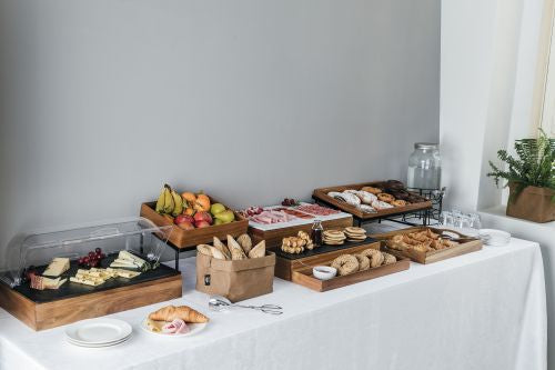 Buffet élégant en modules bois d'acacia