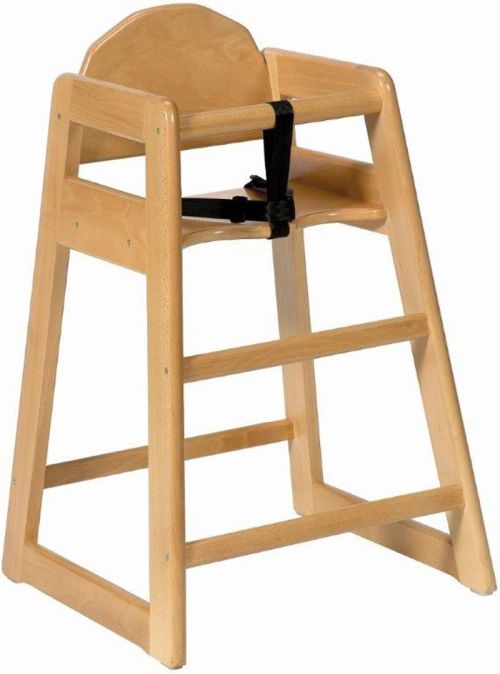 Chaise haute pour enfant, en bois sans plateau