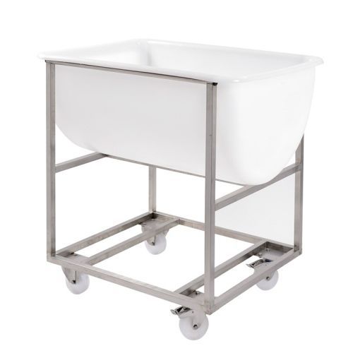 Chariot inox avec bac grand volume de 220 litres