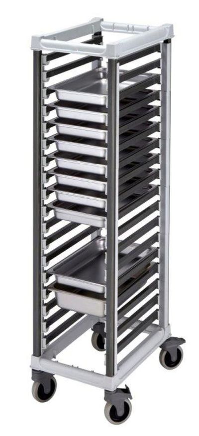 Chariot gastronorm pour rangement de plateaux