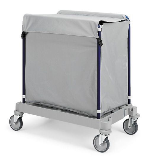 Chariot de collecte de linge avec fermeture et protection supérieure