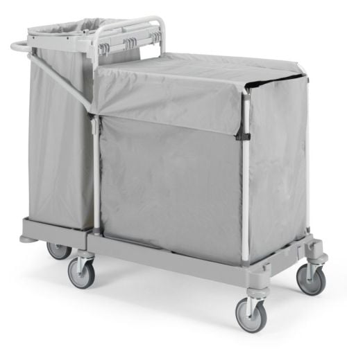 Chariot double de ramassage de linge