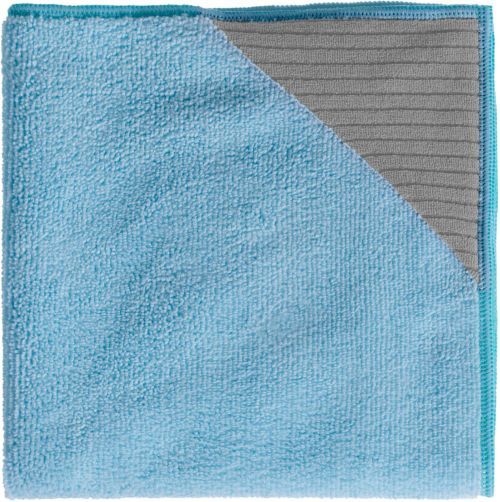 Chiffonnette microfibre avec abrasif - Bleue