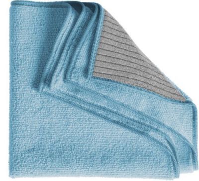 Chiffonnettes microfibre avec abrasif intégré - Lot de 5