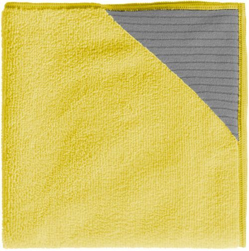 Chiffonnette microfibre avec abrasif - Jaune