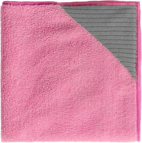 Chiffonnette microfibre avec abrasif - Rose