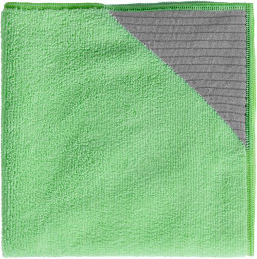 Chiffonnette microfibre avec abrasif - Verte