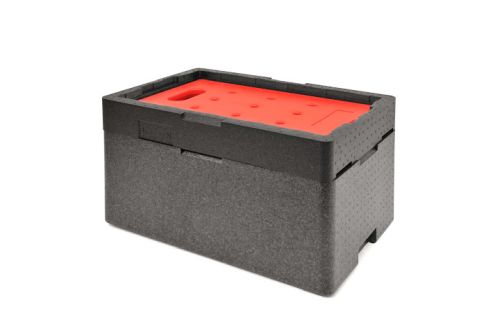 Caisson isotherme avec rehausseur GN 1/1 et plaque chaude