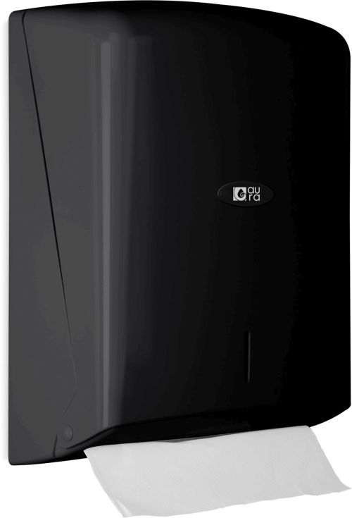 Distributeur essuie mains Luxe noir pliage C ou Z