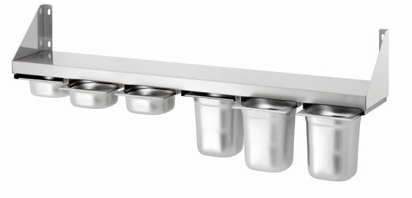 Etagère à épice inox pour 6 bacs gastro GN1/6