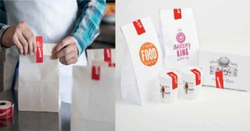 Étiquette inviolables hygiène et sécurité alimentaire pour ventes à emporter
