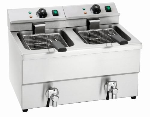 Friteuse électrique 2 cuves de 8 litres