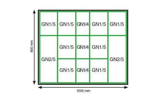 Kit plats de présentation pour vitrine de 1000 X 800 mm