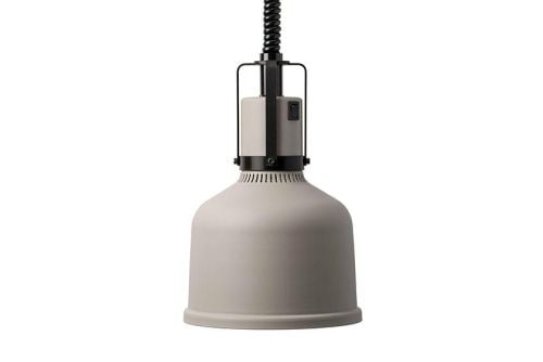 Lampe chauffante aluminium acier galvanisé coloris gris