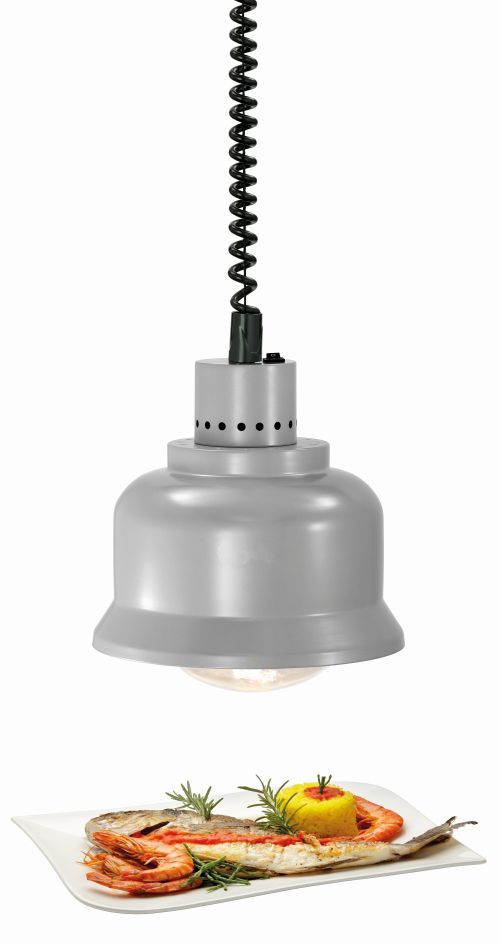 Lampe chauffante infrarouge couleur argent