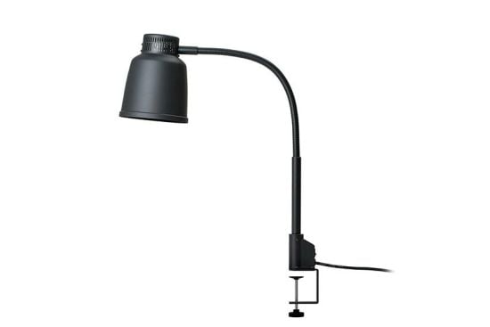 Lampe chauffe plat à pincer - noir