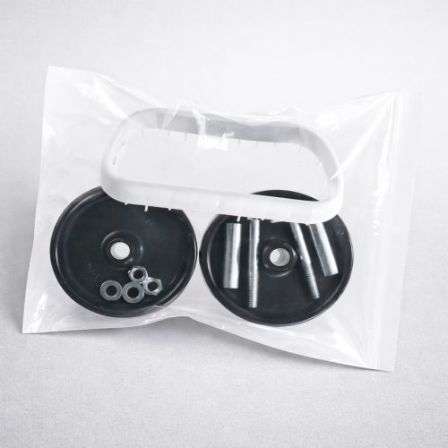 Lot de 2 roues supplémentaires + visserie pour support sac 120 litres