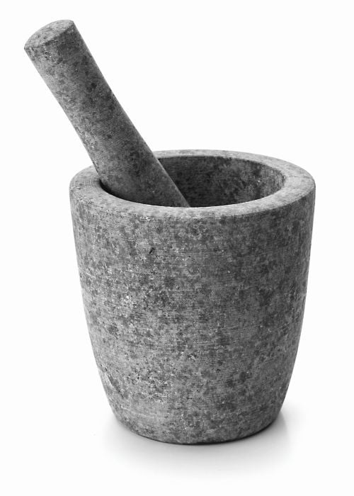 Mortier et pilon en granit aspect brut - 365 ml