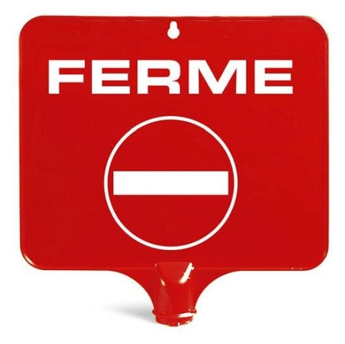 Panneau de signalisation rectangulaire "Fermé"