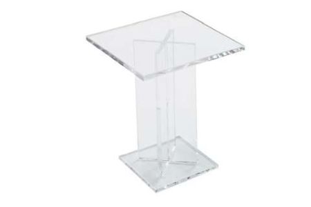 Pied carré pour plateau rehausse présentation buffet - hauteur 15 cm